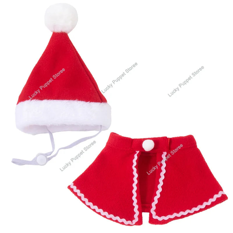 Christmas Hat  Pet Costume For Cat Dog Puppy Costumes Scarf Gift New Year Santa Winter Cosplay Halloween Dog Cat Supply