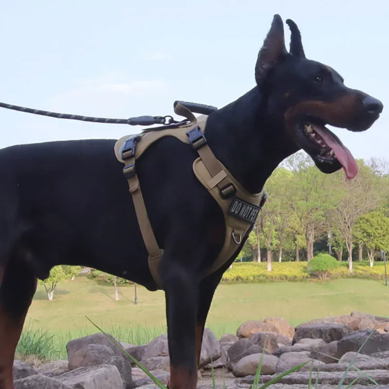 Big Dogs Reflective Safety Chest Strap Adjustable Military Tactical Vest Anti-pull Pectoral belt Chest Harnesses for Dog Guide