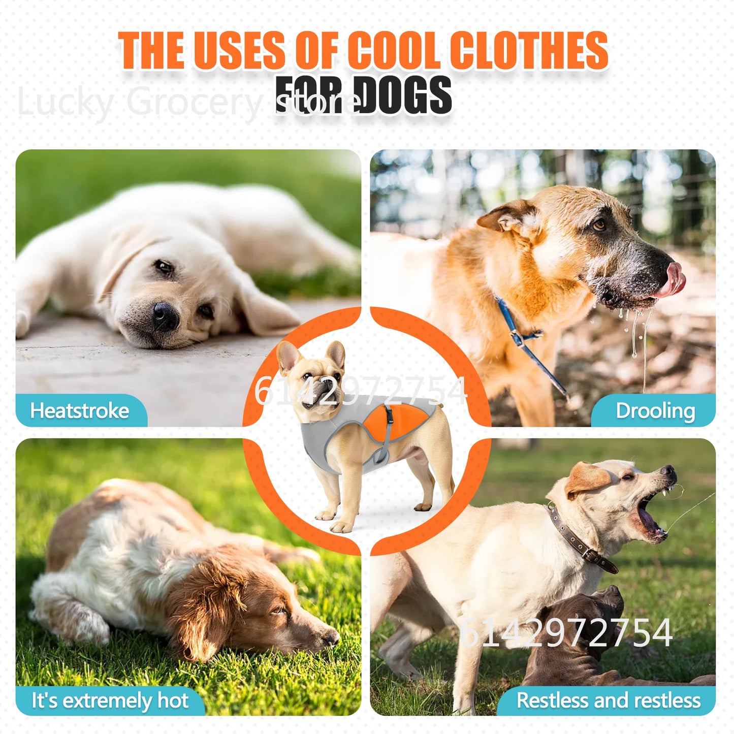 Summer Pet Dog Cooling Vest Harness Quick-Dry Pet Clothes Reflective Coat Cool Jacket For Small Medium Large Dog Cats Clothing