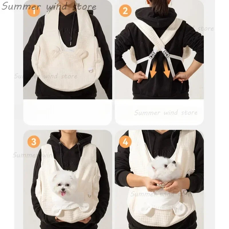 Adjustable Teddy Dog Bag for Small Dogs Cat Chest Bag Backpack Portable Dogs Carrier Cat Bag Puppy Backpack Chihuahua