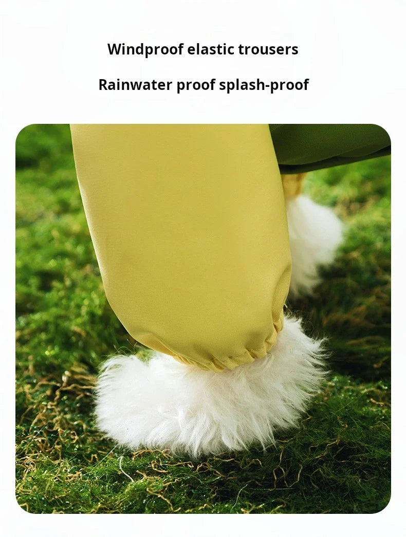 Summer Outdoor Dog Pet Raincoat Four Leg Full Pack Dinosaur Style Package Tail Hoodie Waterproof Jacket Raincoat Dog Cat Clothin