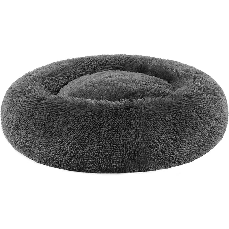 50-80cm Round Pet Bed Long Plush Cat House Dog Bed for Medium Dogs Soft Cat Nest Kennel Dog Mattress Pet Supplies