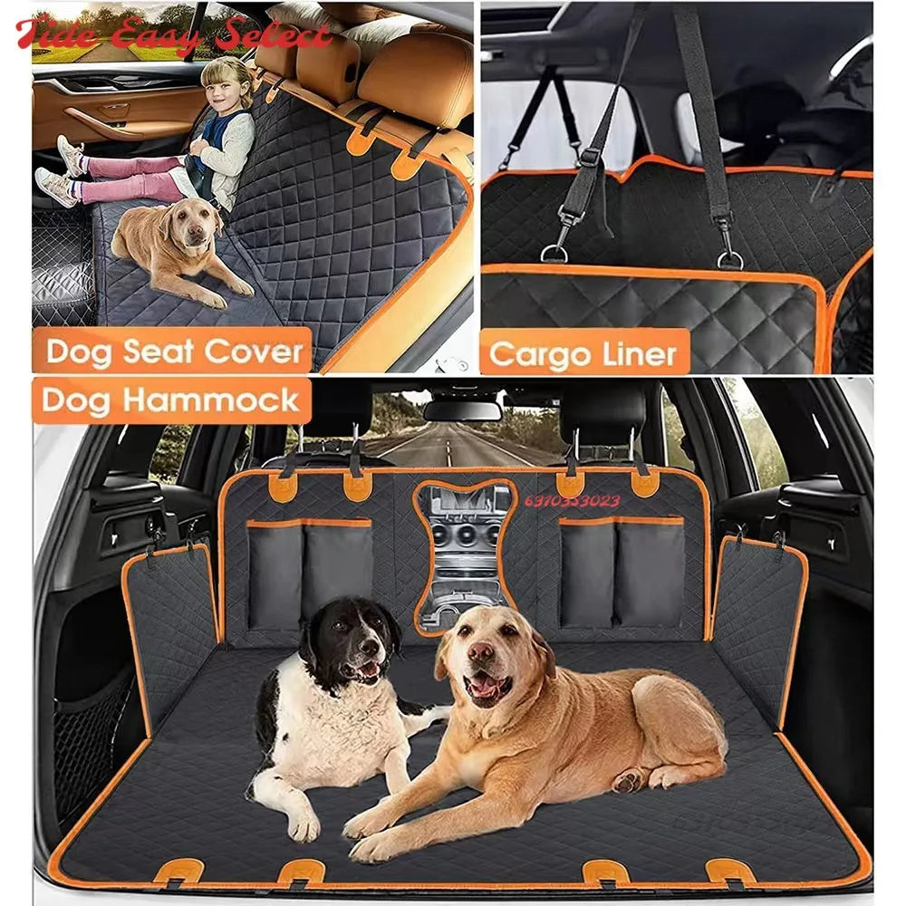Dog Car Seat Cover Waterproof Pet Dog Carriers Travel Mat Hammock For Small Medium Large Dogs Car Rear Back Seat Safety Pad