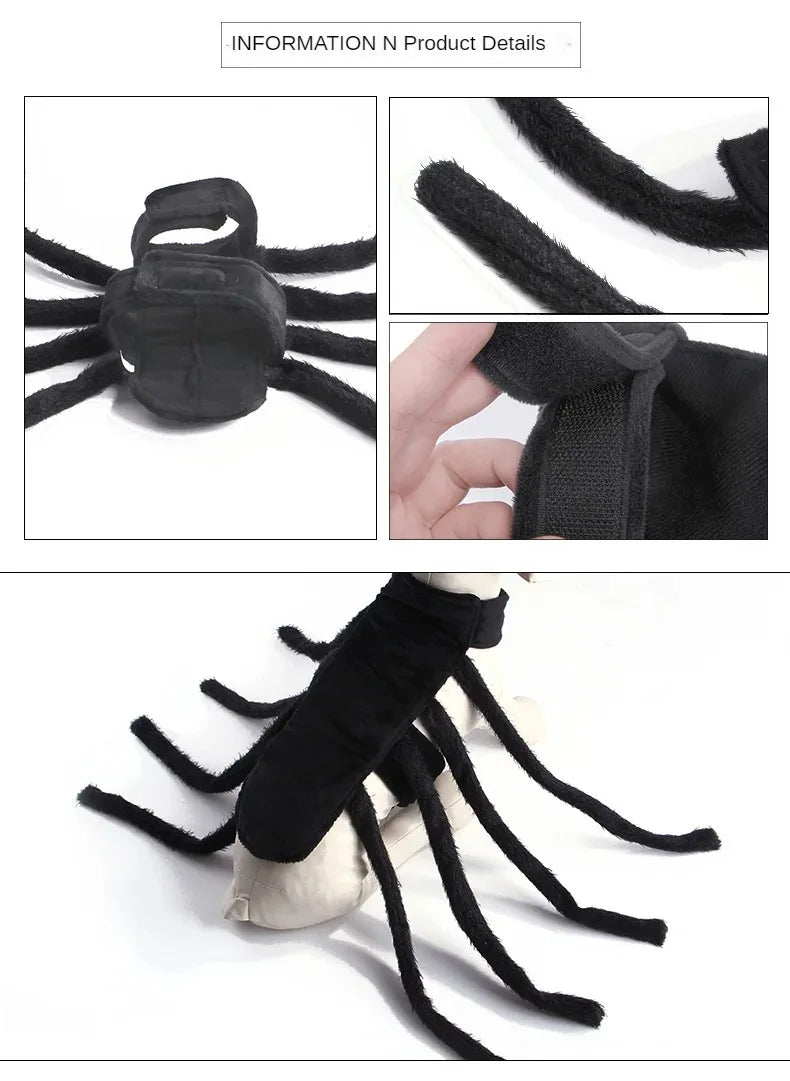 Halloween Funny Spider Costume Creative Cat Dog Clothes for Small Medium-sized Dog Clothings Halloween Cosplay Pet Accessories