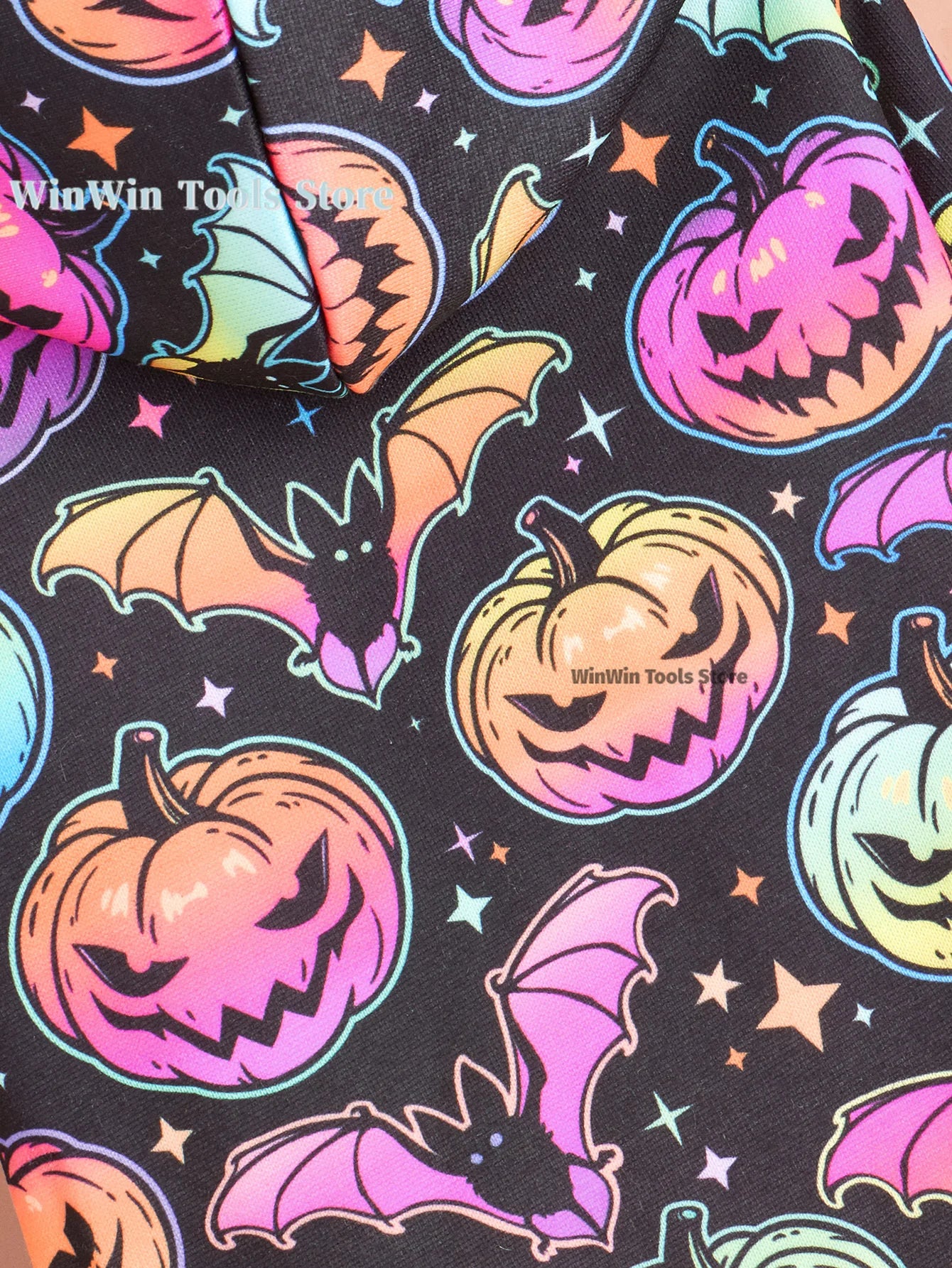 Gradient Color Halloween Pet Streetwear Printed Pumpkin Bat Design Dog Hoodie and Cat Hooded Shirt Party Costume for Puppy and K