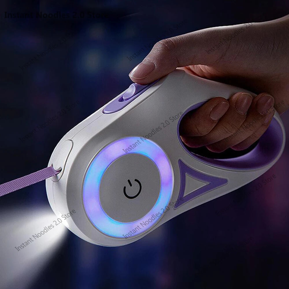 3M 5M Automatic Retractable Traction Rope LED Luminous Light Straps Dog Leash For Small Medium Dogs Pet Products