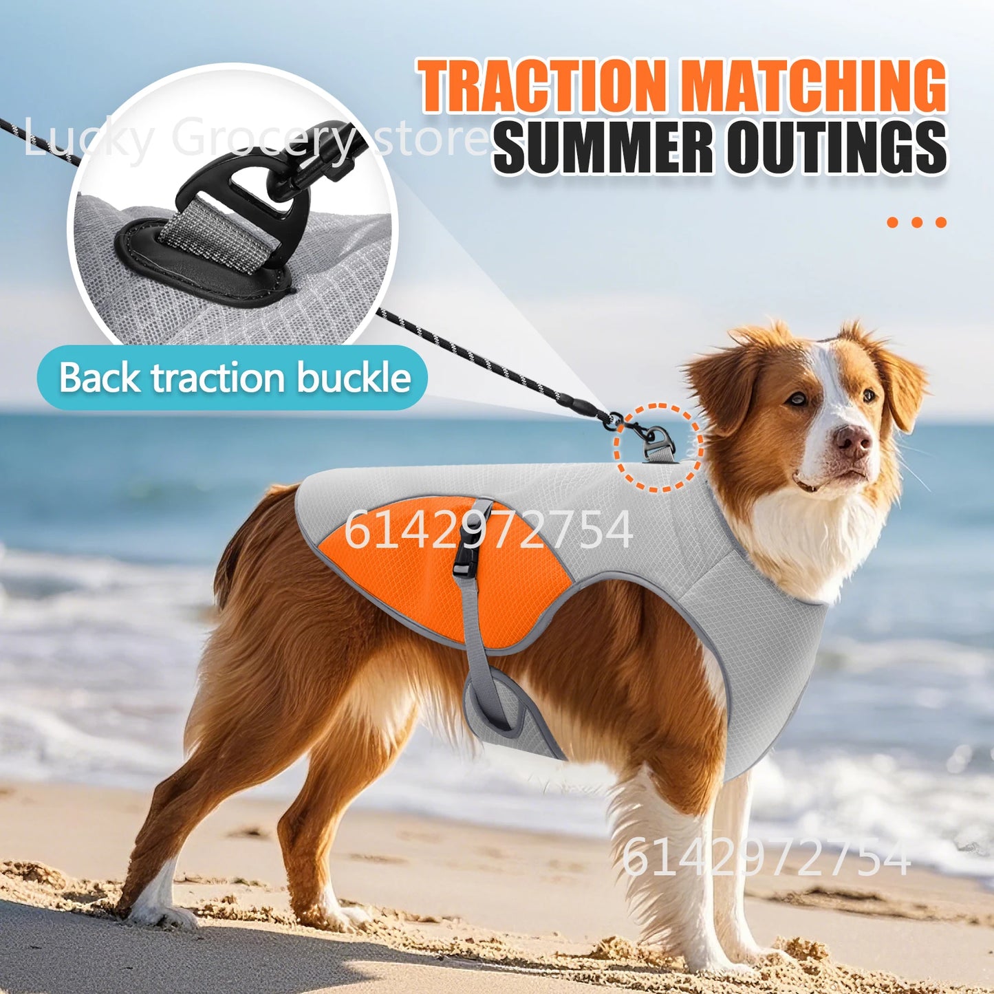 Summer Pet Dog Cooling Vest Harness Quick-Dry Pet Clothes Reflective Coat Cool Jacket For Small Medium Large Dog Cats Clothing