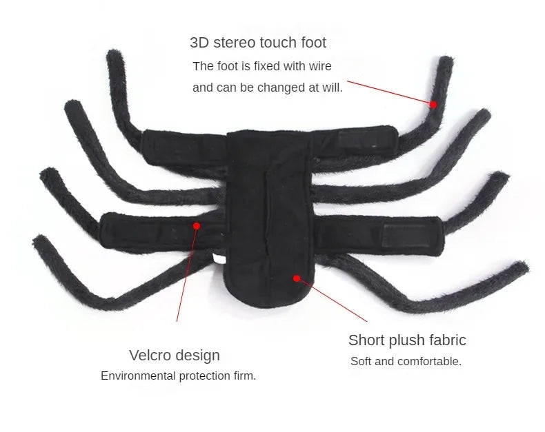 Halloween Funny Spider Costume Creative Cat Dog Clothes for Small Medium-sized Dog Clothings Halloween Cosplay Pet Accessories