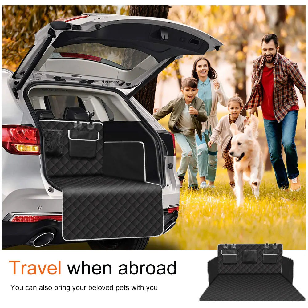 Podofo Waterproof Car Seat Cover Trunk Case Dog Car Transporter Travel Mat Pad Dog Carrier Hammock For Minivan Compact Crossover