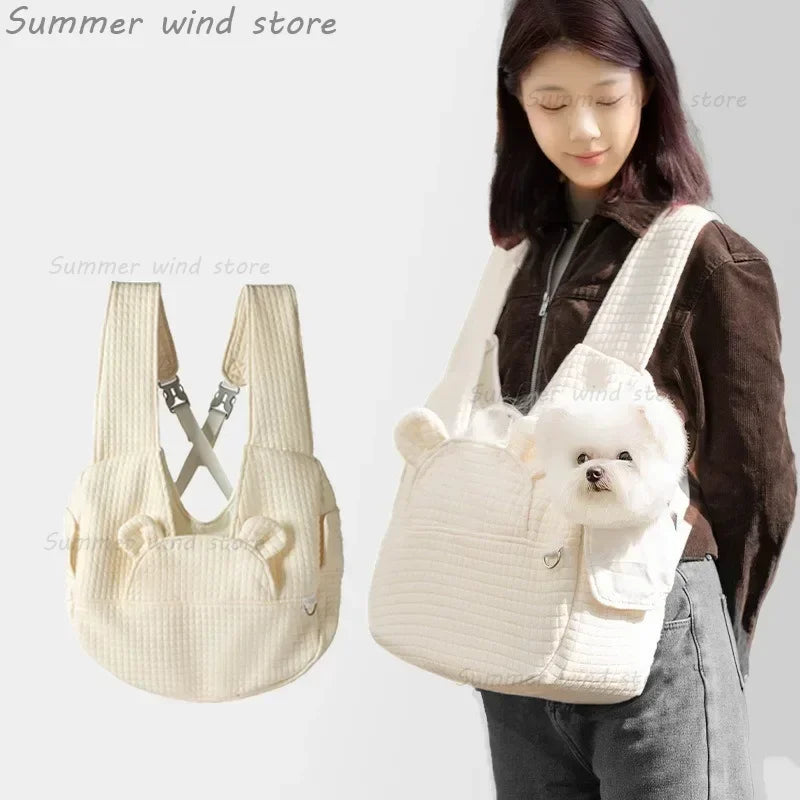 Adjustable Teddy Dog Bag for Small Dogs Cat Chest Bag Backpack Portable Dogs Carrier Cat Bag Puppy Backpack Chihuahua