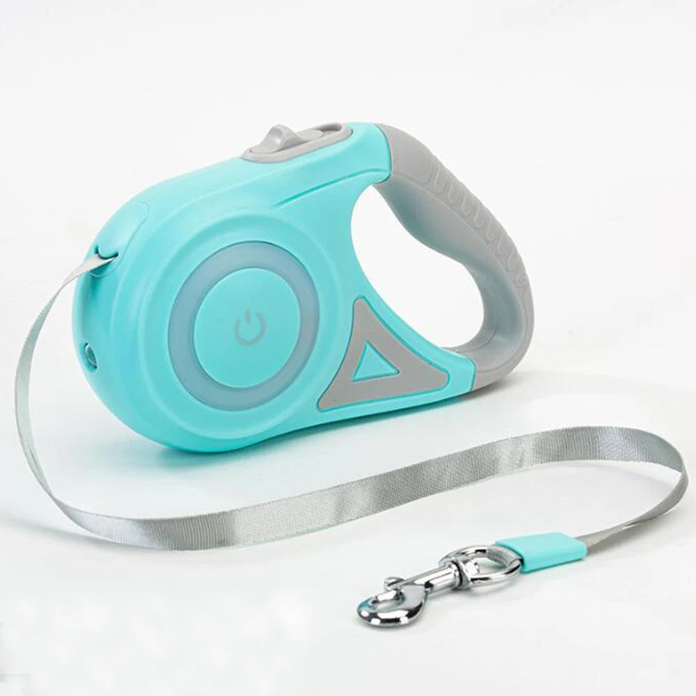 3M 5M Automatic Retractable Traction Rope LED Luminous Light Straps Dog Leash For Small Medium Dogs Pet Products