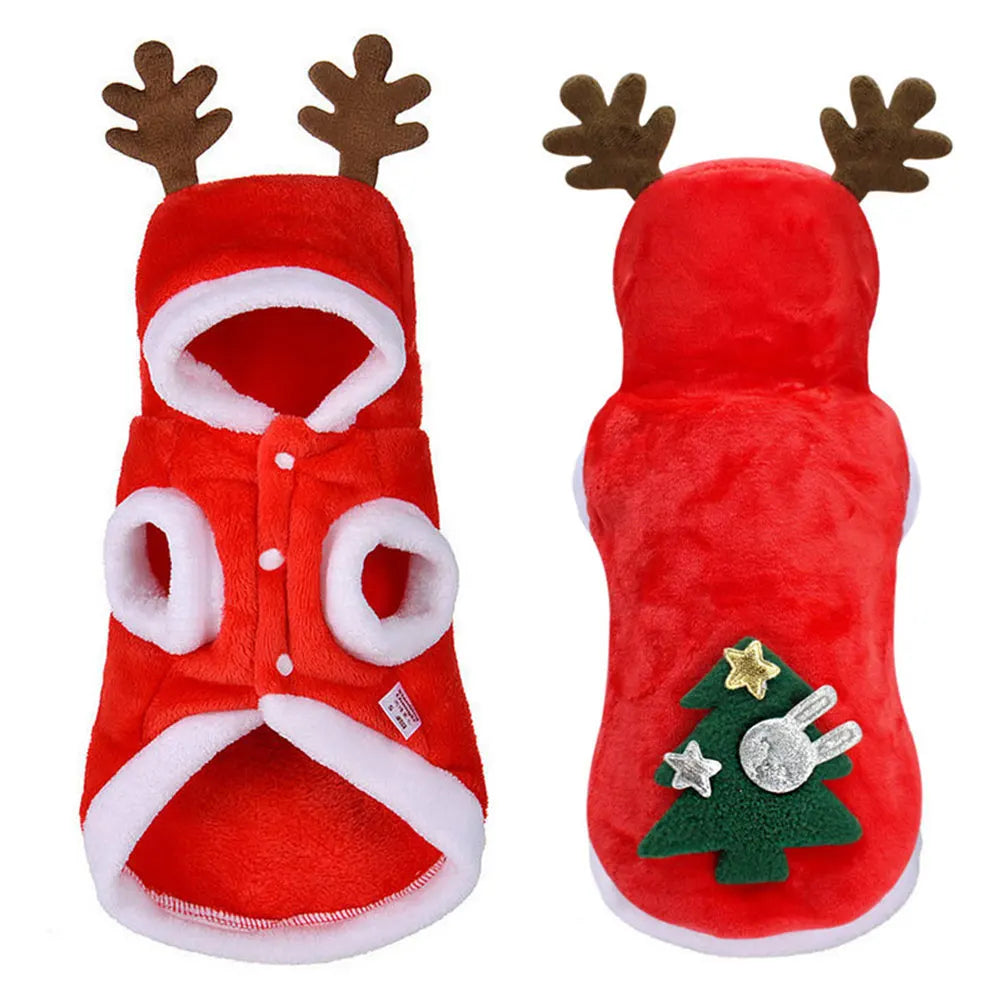 Dog Christmas Costumes Winter Warm Pet Dog Cold Weather Coats Christmas Dog Clothes for Small Dogs Puppy