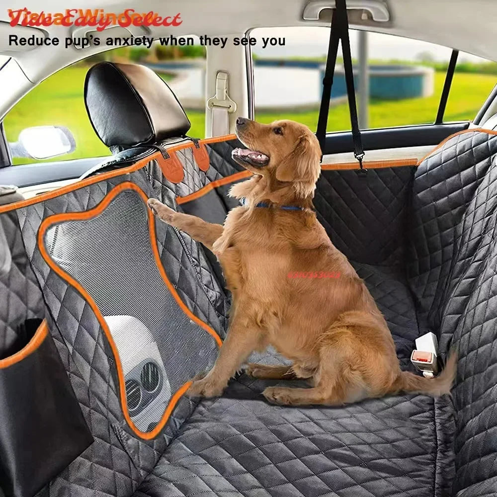 Dog Car Seat Cover Waterproof Pet Dog Carriers Travel Mat Hammock For Small Medium Large Dogs Car Rear Back Seat Safety Pad