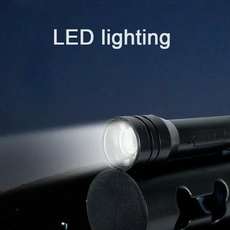 Dual Dog Rope Leash with Light Retractable Double Pet Traction Rope Belt Portable Rotation Pet Rope Supply for 2 Dogs Walking