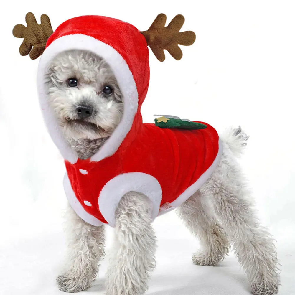 Dog Christmas Costumes Winter Warm Pet Dog Cold Weather Coats Christmas Dog Clothes for Small Dogs Puppy