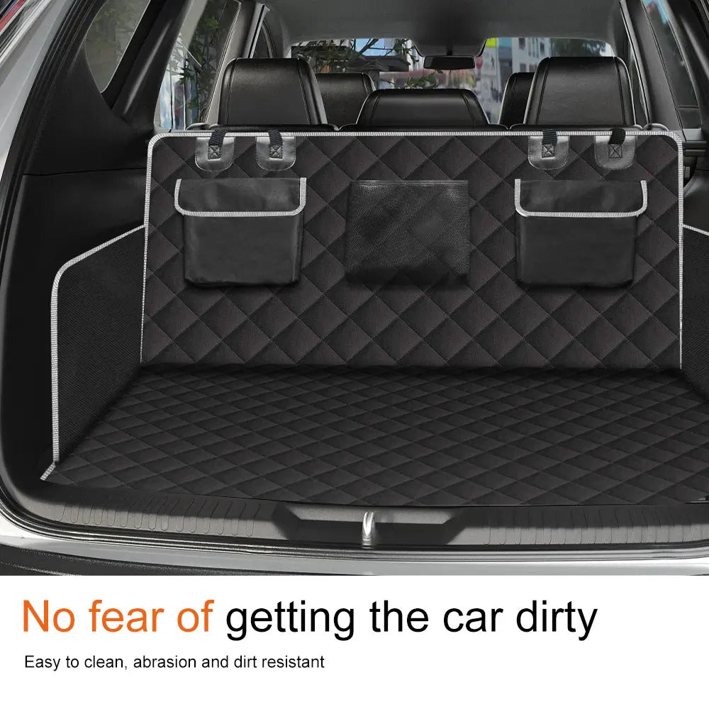 Podofo Waterproof Car Seat Cover Trunk Case Dog Car Transporter Travel Mat Pad Dog Carrier Hammock For Minivan Compact Crossover