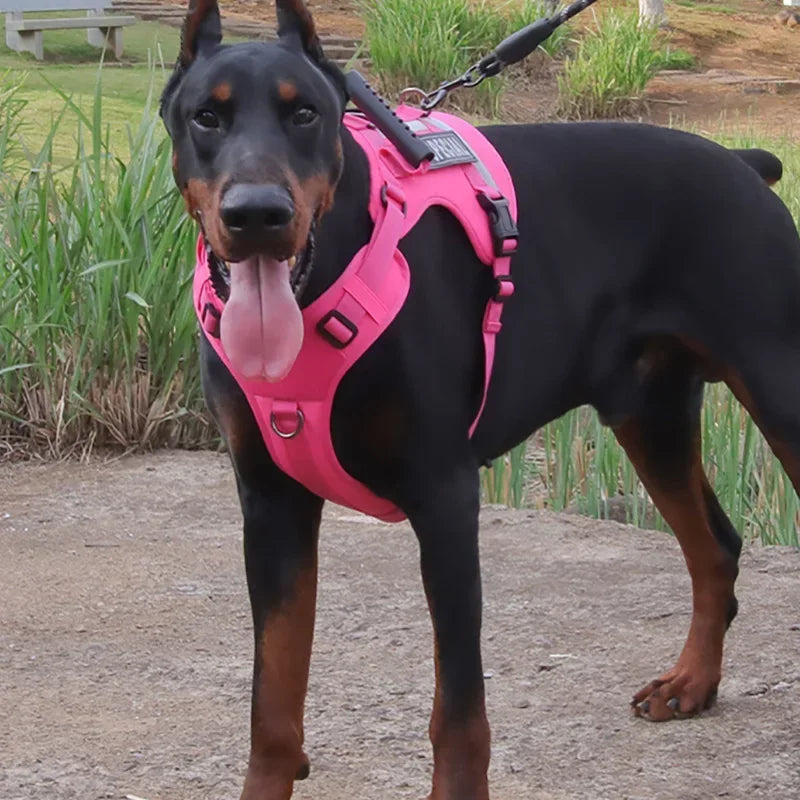 Big Dogs Reflective Safety Chest Strap Adjustable Military Tactical Vest Anti-pull Pectoral belt Chest Harnesses for Dog Guide