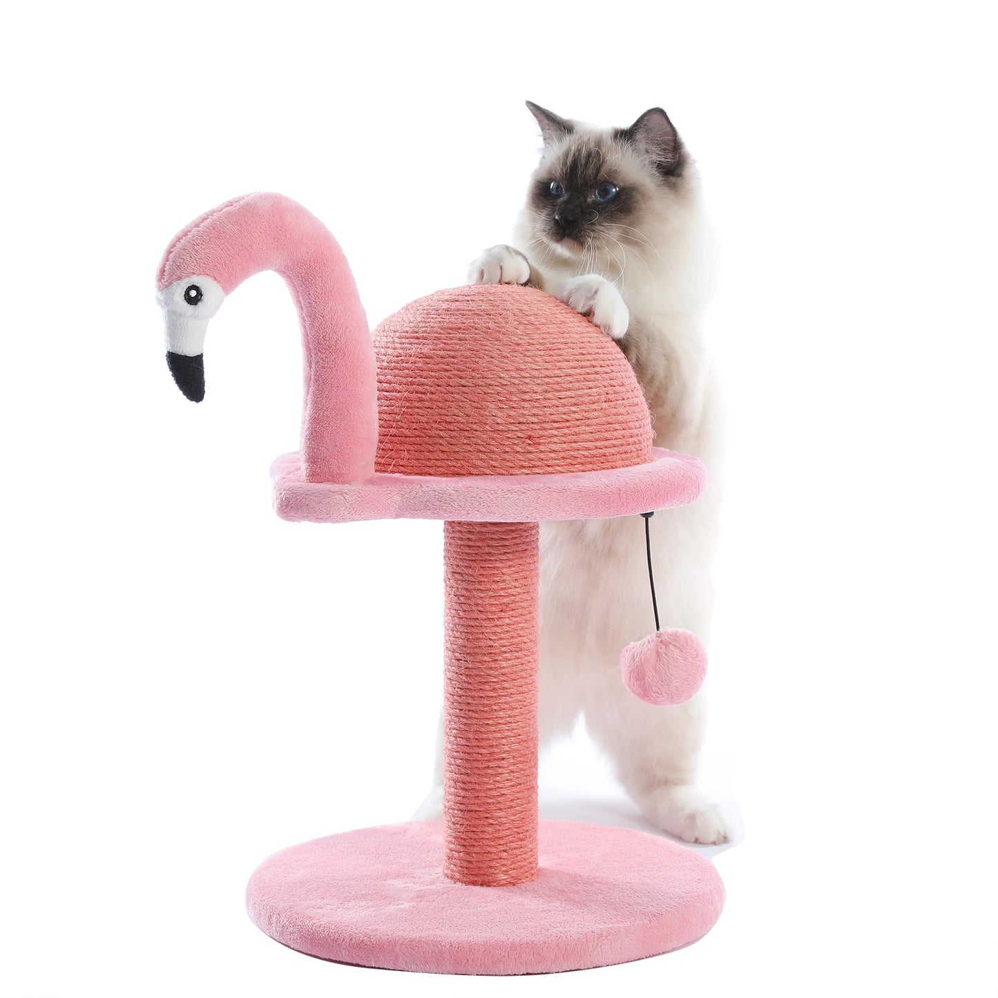 Cat Scratching Post with Spring Ball, Tall Cat Scratcher for Indoor Cats, Sisal Cat Scratch Post with Hanging Ball, Kitten Toys