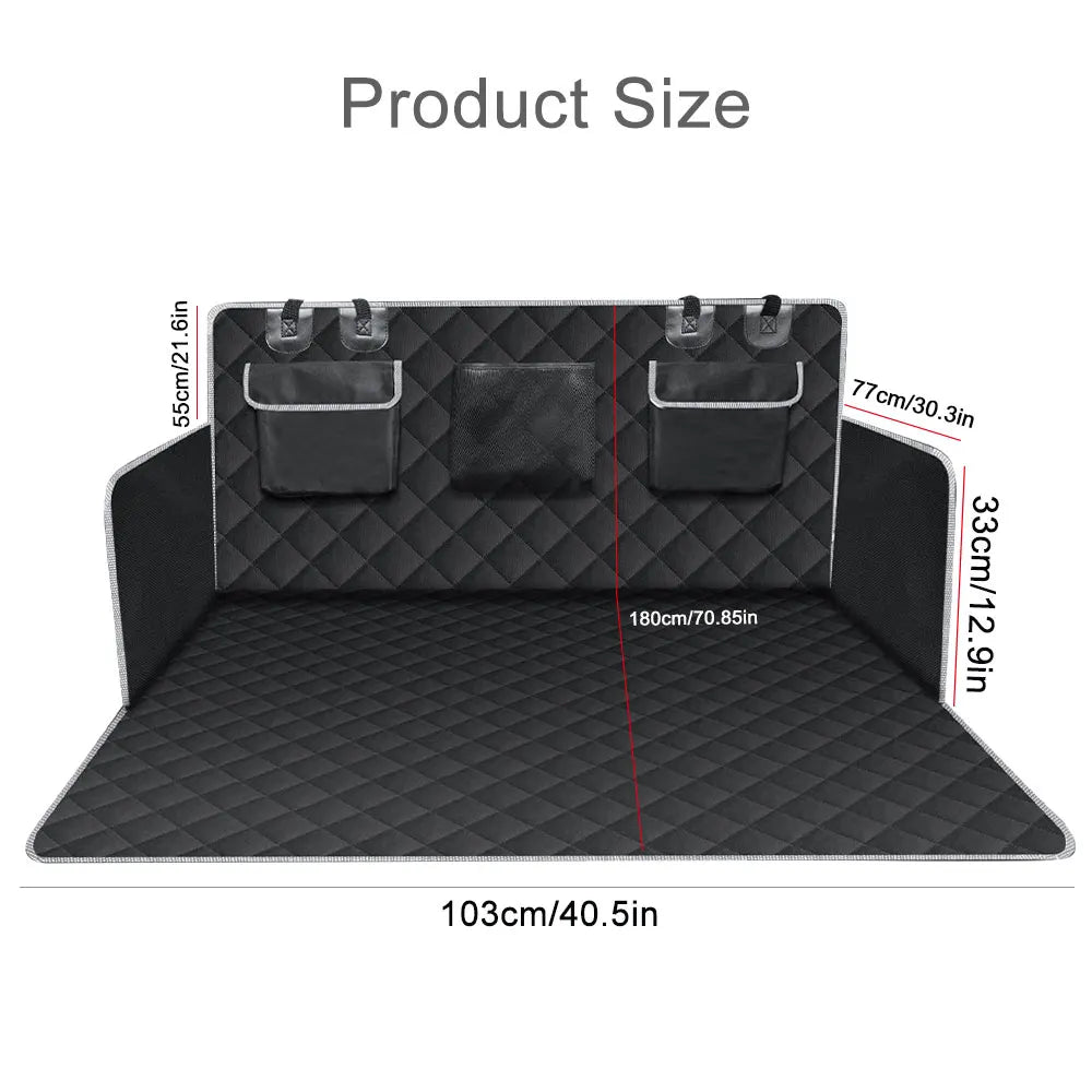 Podofo Waterproof Car Seat Cover Trunk Case Dog Car Transporter Travel Mat Pad Dog Carrier Hammock For Minivan Compact Crossover