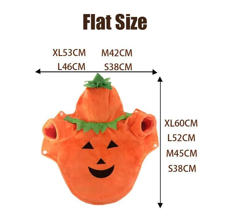 New Pet Halloween Pumpkin Clothes High Quality Easy To Wear Cute Dress Up Small Dog Party Cosplay Hooded Sweatshirt Pet Supplies