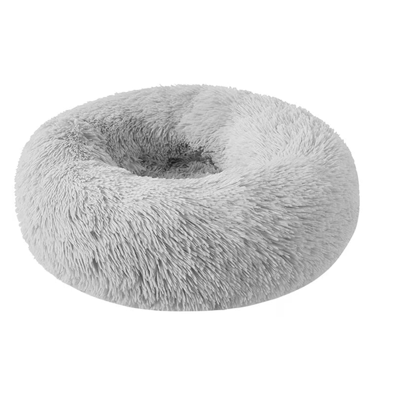 50-80cm Round Pet Bed Long Plush Cat House Dog Bed for Medium Dogs Soft Cat Nest Kennel Dog Mattress Pet Supplies