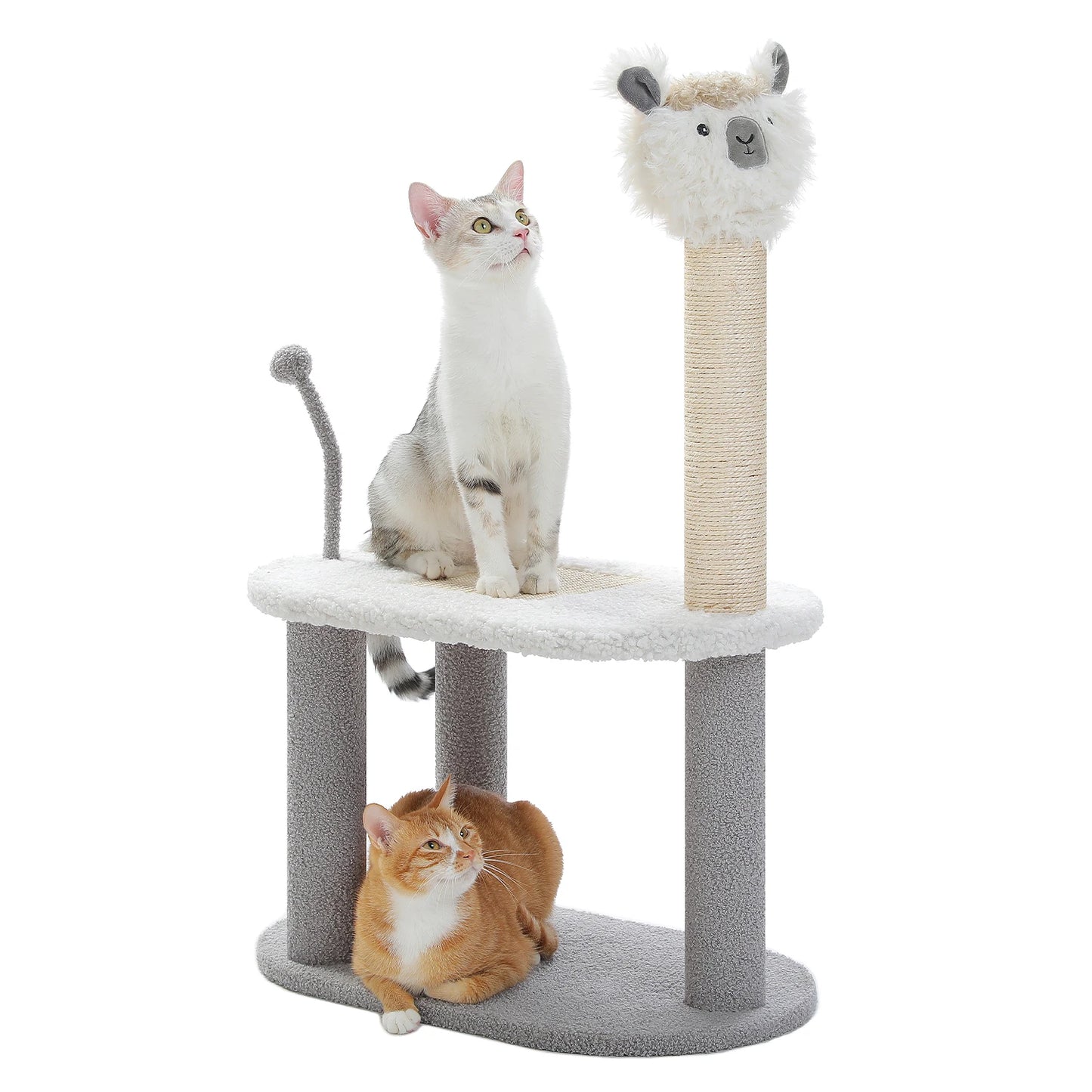 Cat Scratching Post with Spring Ball, Tall Cat Scratcher for Indoor Cats, Sisal Cat Scratch Post with Hanging Ball, Kitten Toys