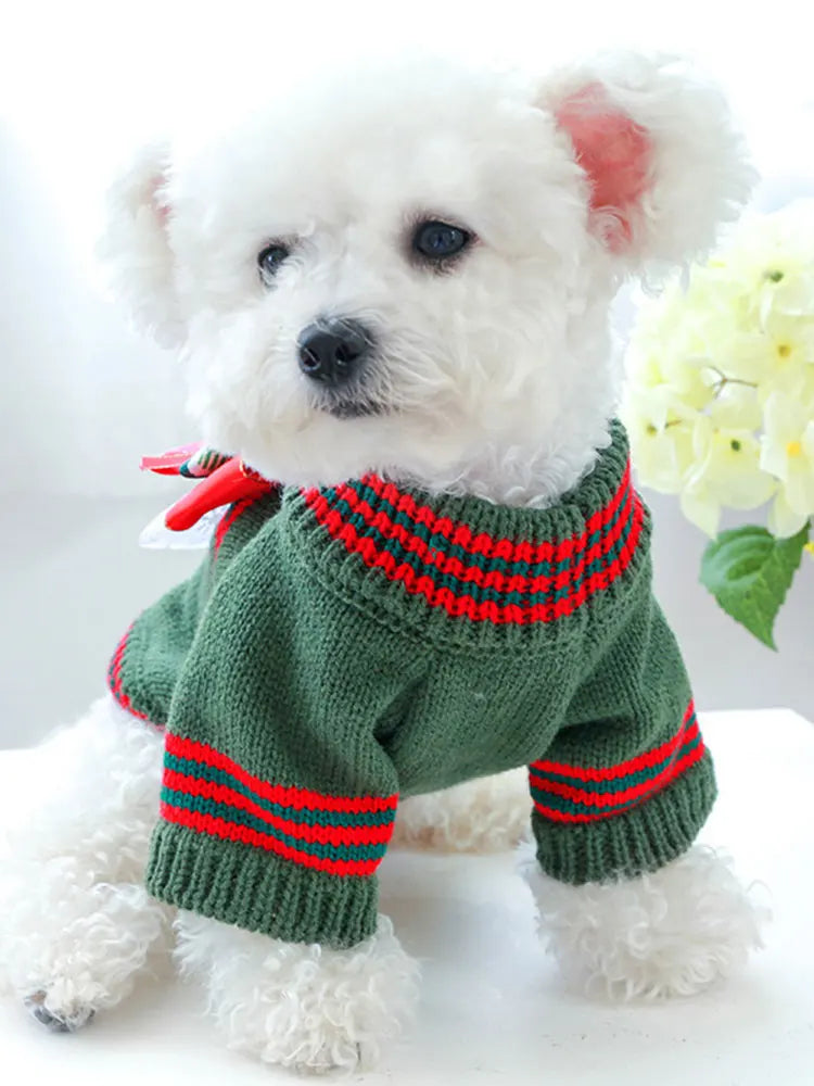 Knitted Cat Dog Sweater Autumn Winter Warm Costumes Apparels Coats Pet Products