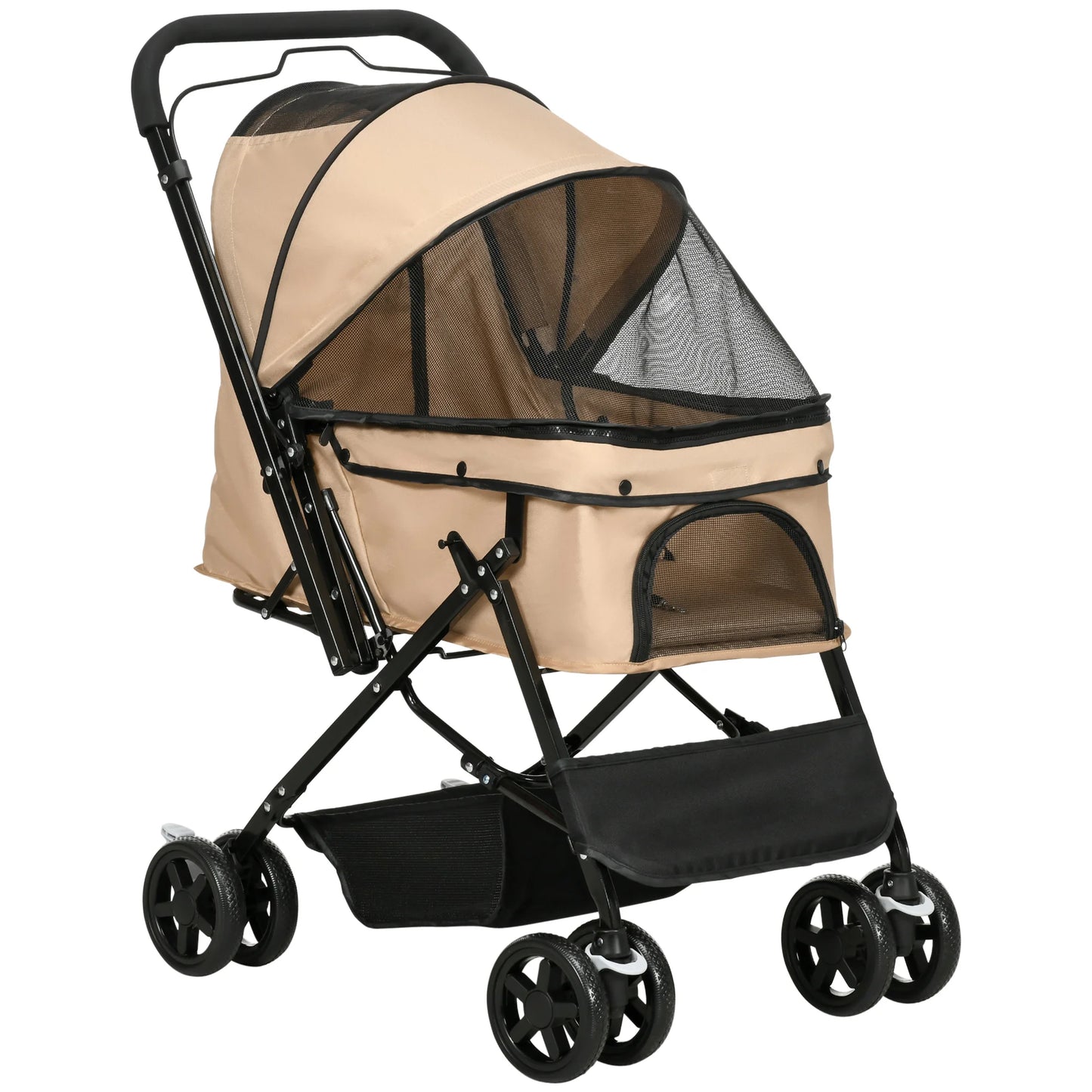 Pawhut Foldable Dog Stroller with Universal Wheels