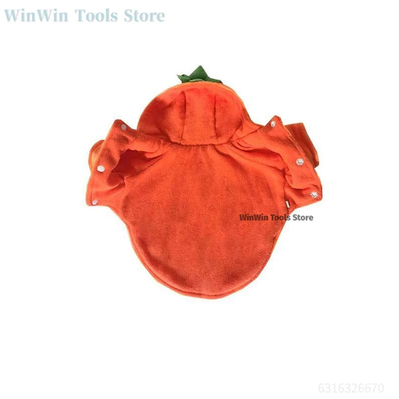 New Pet Halloween Pumpkin Clothes High Quality Easy To Wear Cute Dress Up Small Dog Party Cosplay Hooded Sweatshirt Pet Supplies