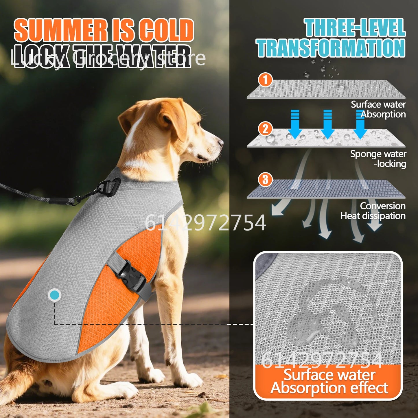 Summer Pet Dog Cooling Vest Harness Quick-Dry Pet Clothes Reflective Coat Cool Jacket For Small Medium Large Dog Cats Clothing