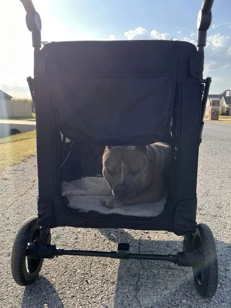 Large Pet Stroller for Large Sized Dog or Multiple Small Dogs,Folding Frame,for Dogs Up to 120lbs,Handle-Adjustable