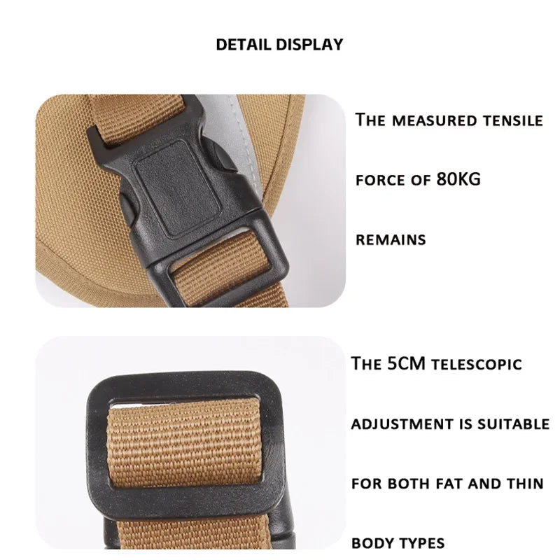 Big Dogs Reflective Safety Chest Strap Adjustable Military Tactical Vest Anti-pull Pectoral belt Chest Harnesses for Dog Guide