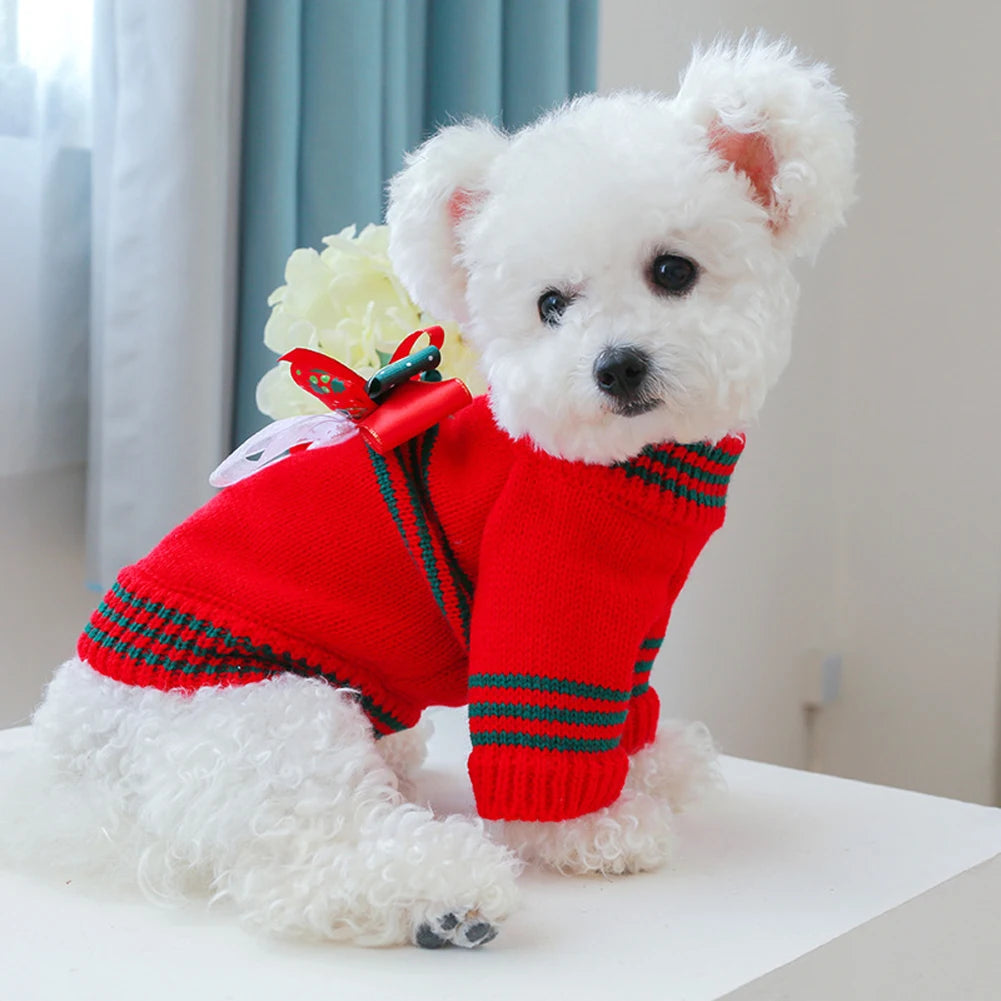 Knitted Cat Dog Sweater Autumn Winter Warm Costumes Apparels Coats Pet Products