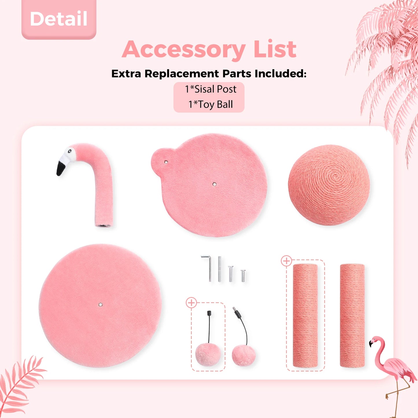 Cat Scratching Post with Spring Ball, Tall Cat Scratcher for Indoor Cats, Sisal Cat Scratch Post with Hanging Ball, Kitten Toys