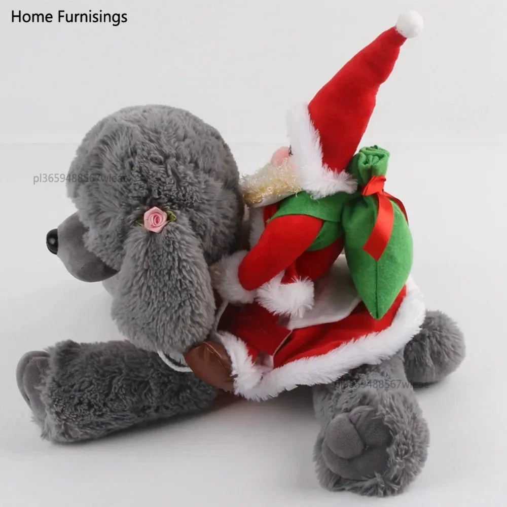 Christmas Dog Costume Funny Christmas Santa Claus Riding on Dog Pet Cat Holiday Outfit Clothes Dressing up for Halloween Xmas