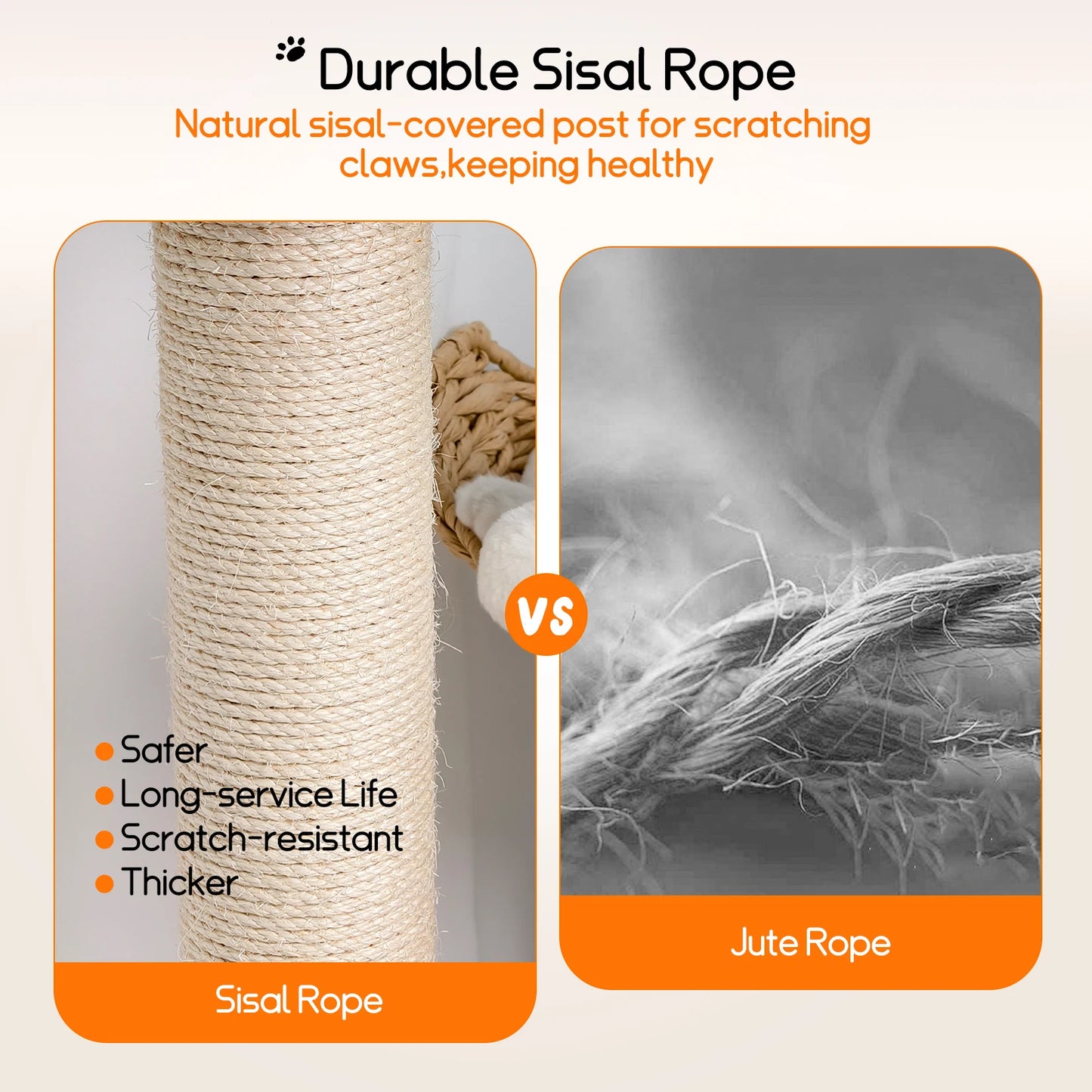 3-Tier Cat Tree Padded Plush Napping Perches Kitten Condo Sisal Rope Scratching Posts and Hanging Toy Tower for Indoor Kitties