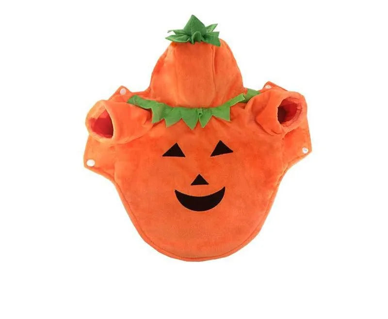 New Pet Halloween Pumpkin Clothes High Quality Easy To Wear Cute Dress Up Small Dog Party Cosplay Hooded Sweatshirt Pet Supplies