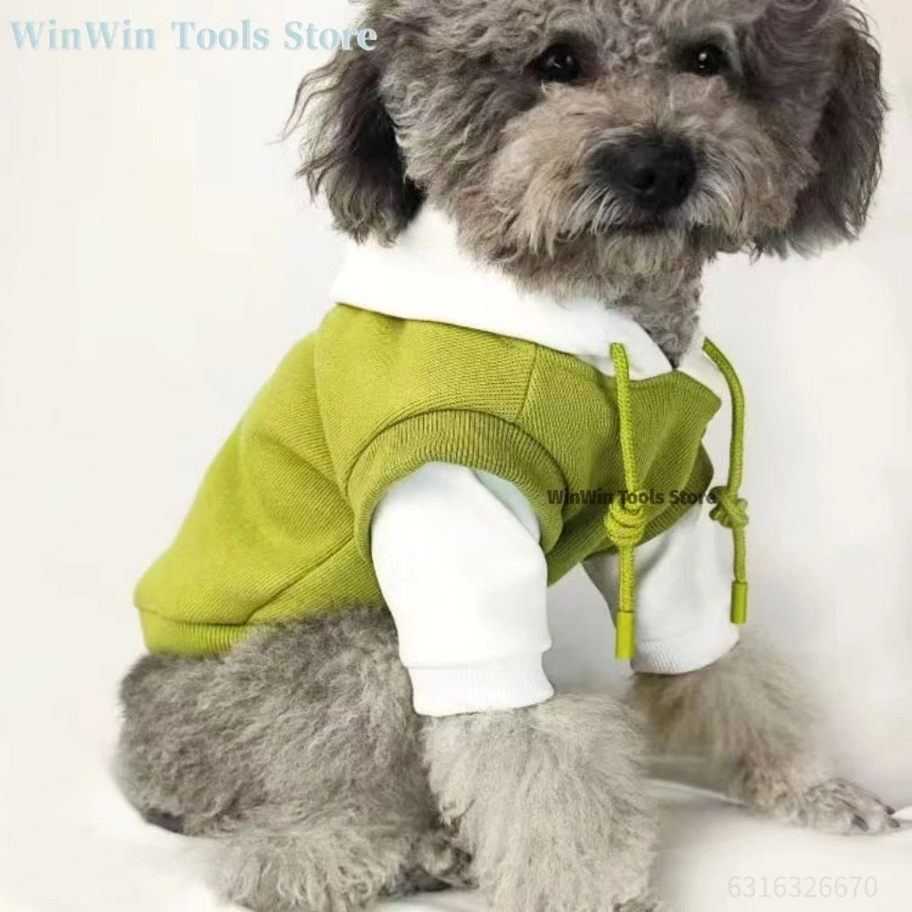 Dog Clothes Winter Dog Hooded Sweatshirt Warm French Bulldog Puppy Coat for Small Medium Dogs Pet Costume Chihuahua Pug