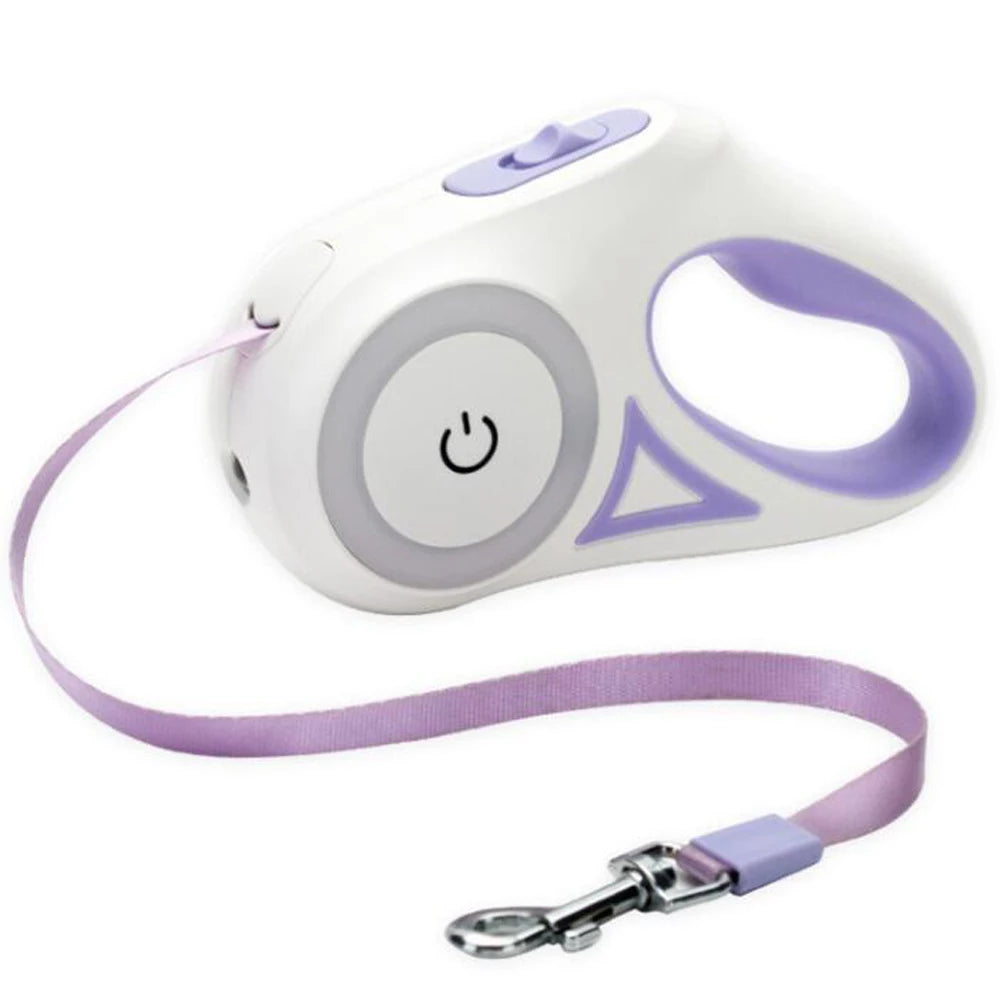 3M 5M Automatic Retractable Traction Rope LED Luminous Light Straps Dog Leash For Small Medium Dogs Pet Products