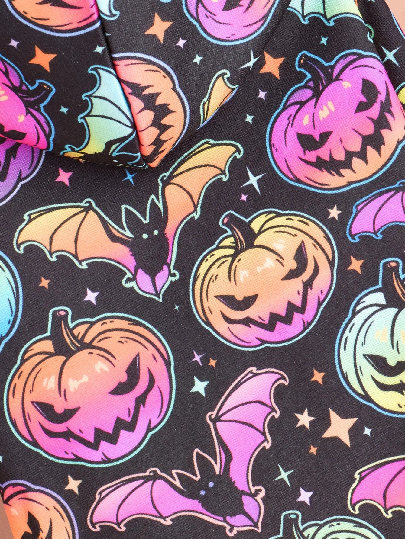 Gradient Color Halloween Pet Streetwear Printed Pumpkin Bat Design Dog Hoodie and Cat Hooded Shirt Party Costume for Puppy and K
